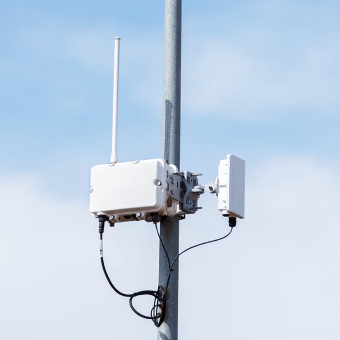 IoT gateway mounted on a pole