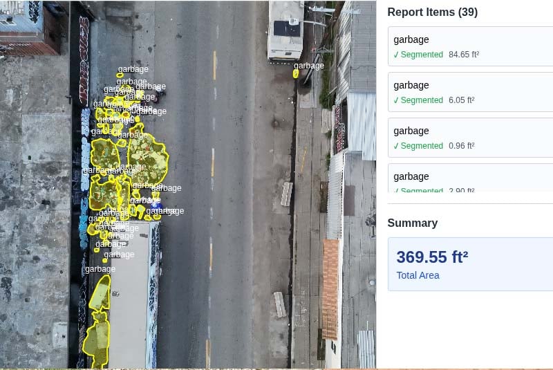 waste detection by drone