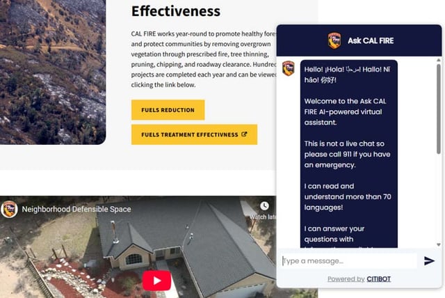Ask Cal Fire Chat Bot
