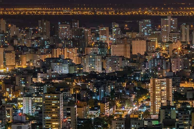 City of Porto Alegre at Night