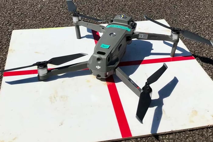 Leak detection drone with thermal camera