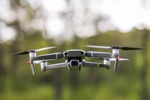 Drone monitoring illegal waste dumping