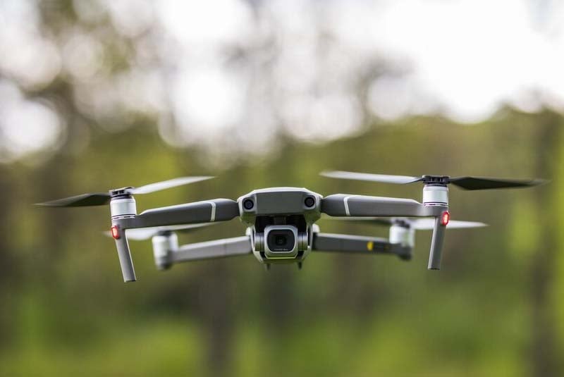 Drone monitoring illegal waste dumping