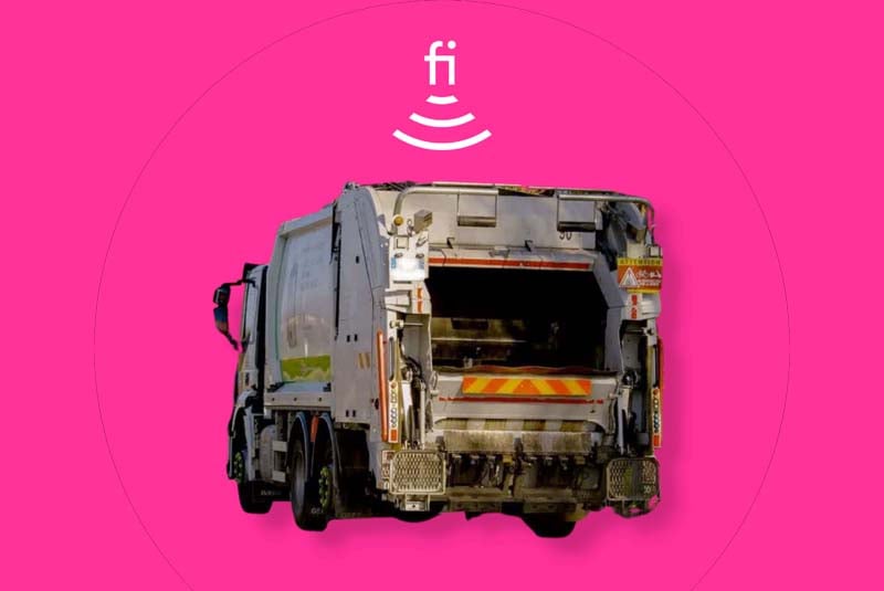 Ficha AI camera waste collection truck
