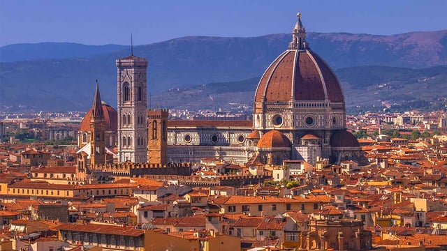 View of Florence that is becoming a smart city with IoT and Thermal Cameras