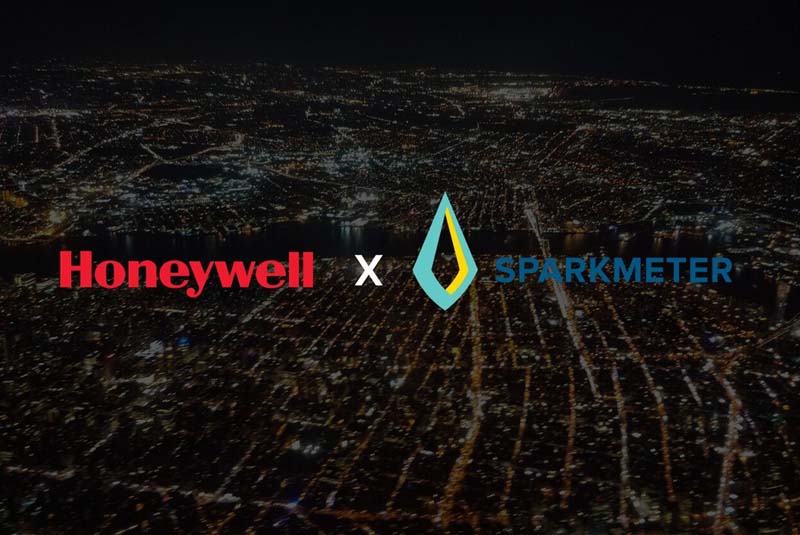 Honeywell and Sparkmeter logos
