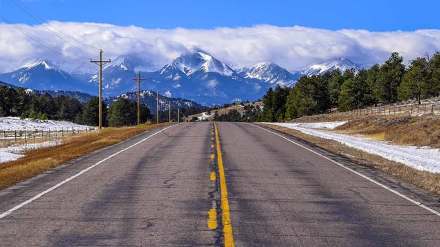 A road in Denver getting prepared for V2X smart technologie.