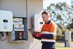 Engineer working with a Smart Meter