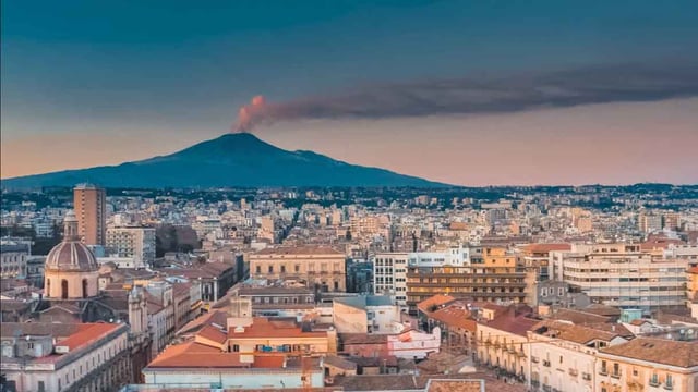 Smart city tech monitoring Volcanos