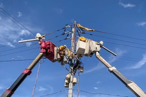 Engineer working on a smart grid
