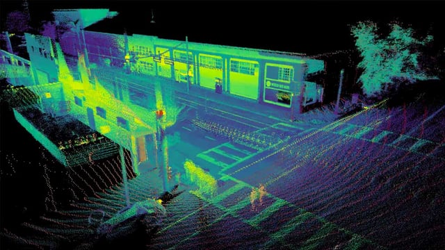Image as viewed by a Lidar sensor in San Francisco Smart City
