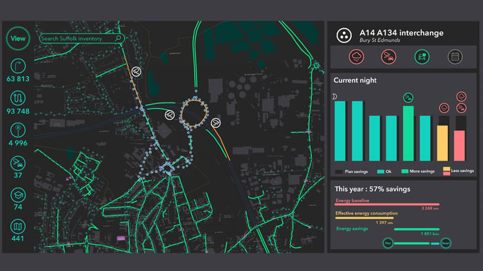 A dashboard displaying a map and various traffic data types, providing a comprehensive overview of the mobility in the city.