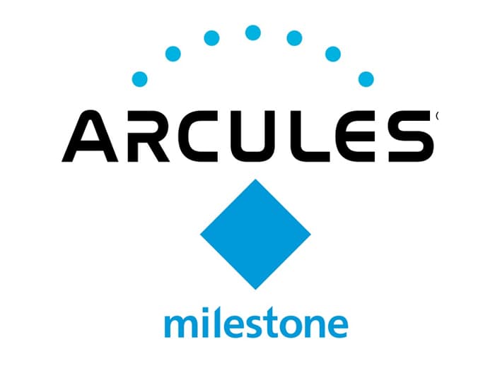 Logo of Arcules and Milestone