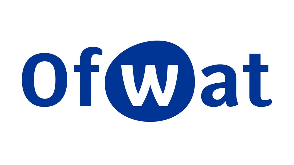 The blue and white logo of Ofwat, the Water Services Regulation Authority, on a white background.