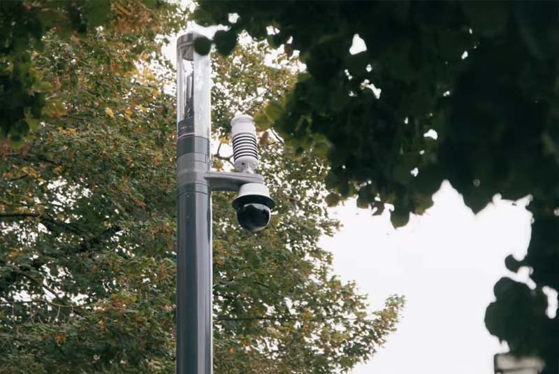 Schreder Smart Pole Fitted with 5g Sensors