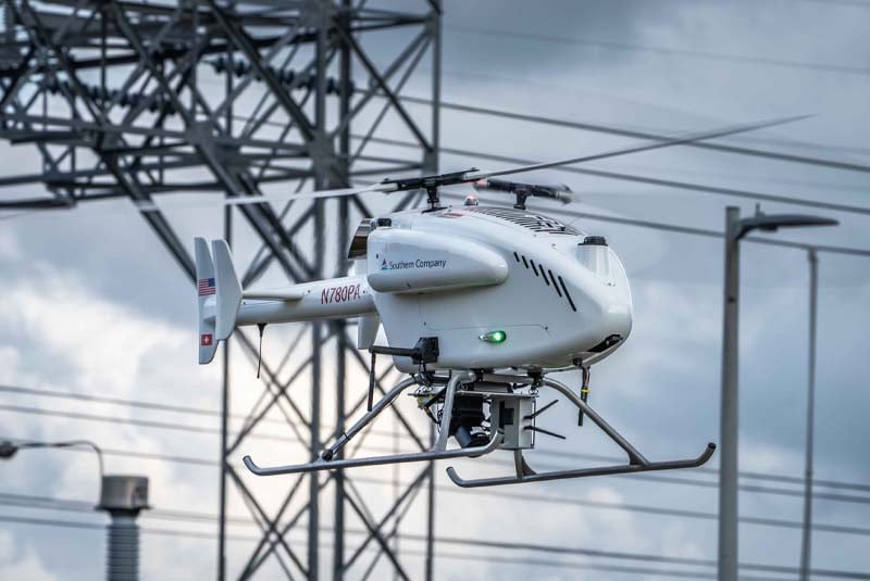 Drone electric grid inspection