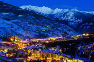 Vail Colorado at night
