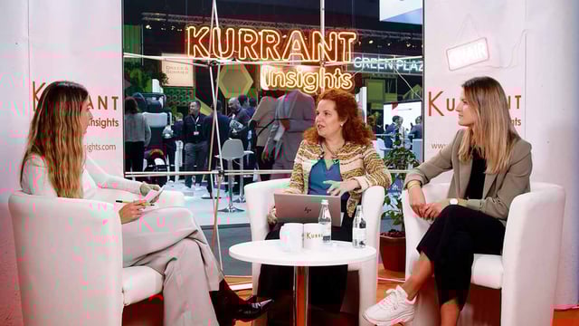 Lena Acker, Urban Mobility Solutions - Business Development at Mercedes-Benz and Rita Batalha da Sousa, Director of the Transport Authority at the City of Cascais and Emma Lozano Doogan of Kurrant Three women having a conversation about the future of Smart Parking.