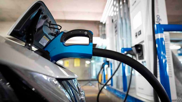 Photo of an EV charging