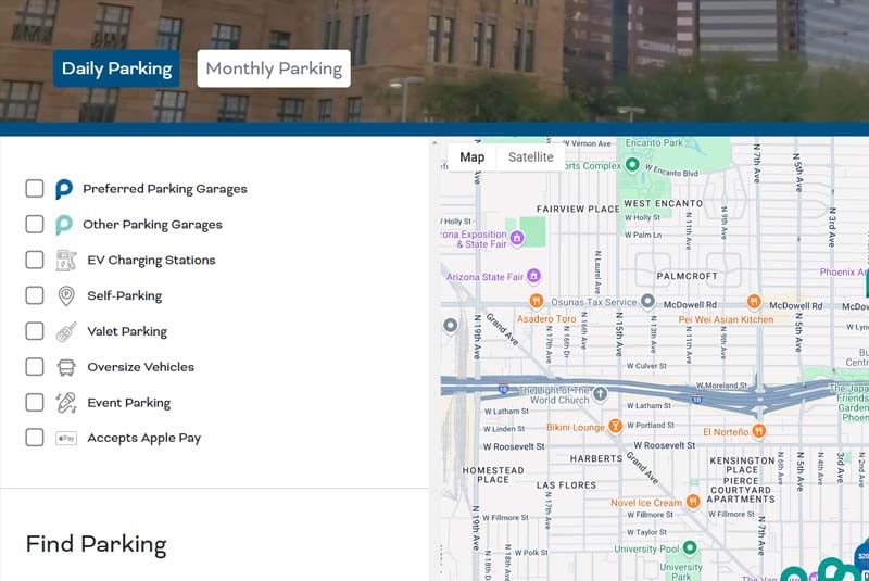 parkphx parking app city of phoenix