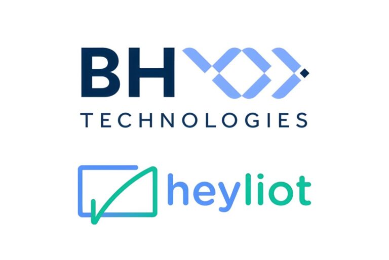 The BH Technologies logo positioned above the Heyliot logo on a white background.