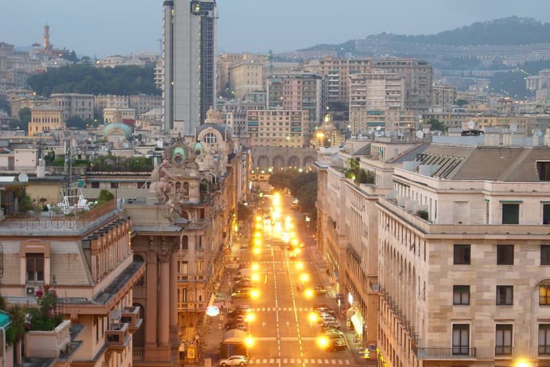 Street in Genoa Italy