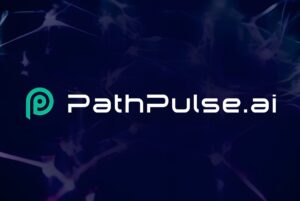 PathPulse.ai logo and text over a dark blue background with abstract glowing neural network connections.